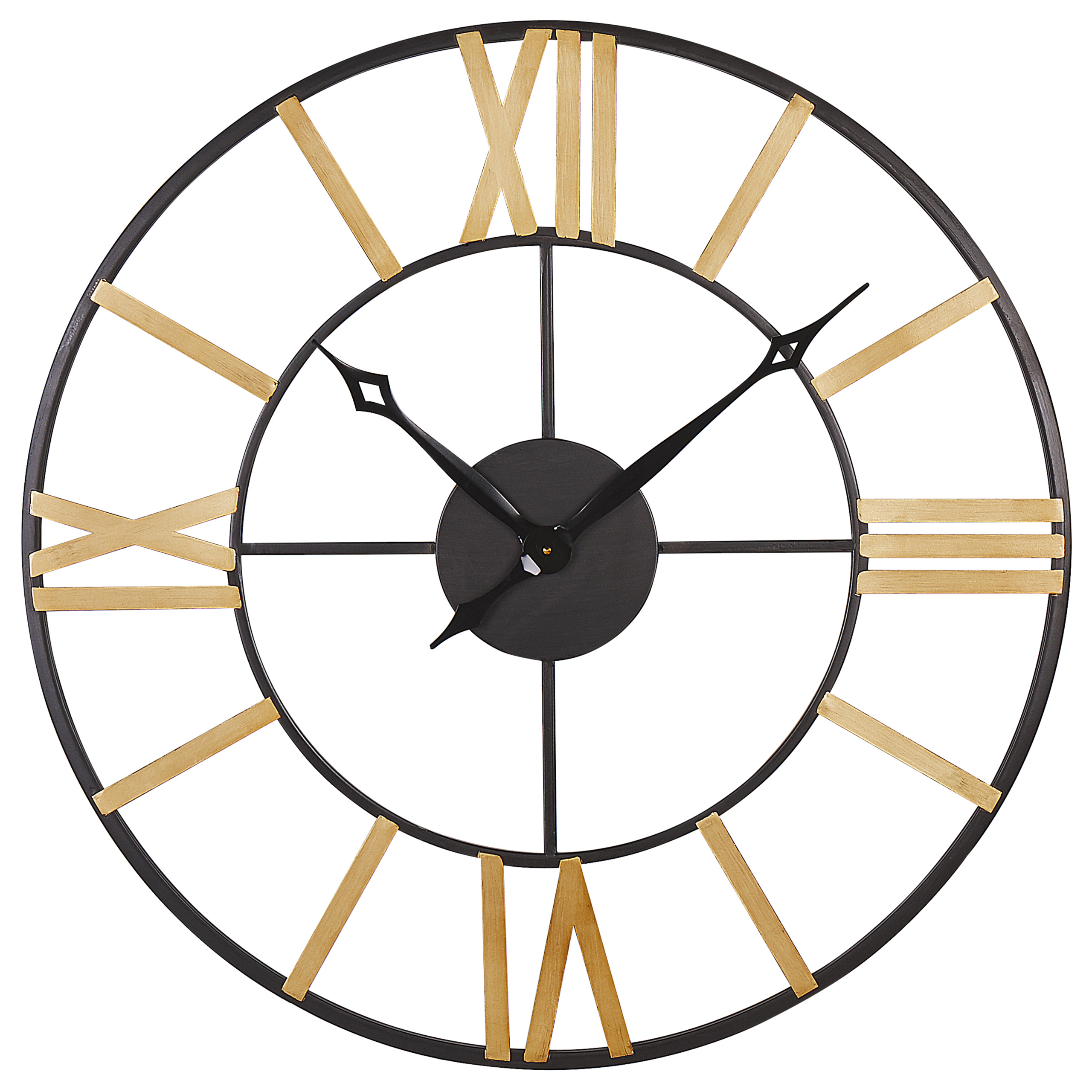 Wandklok zwart/goud ø 80 cm VALSOT