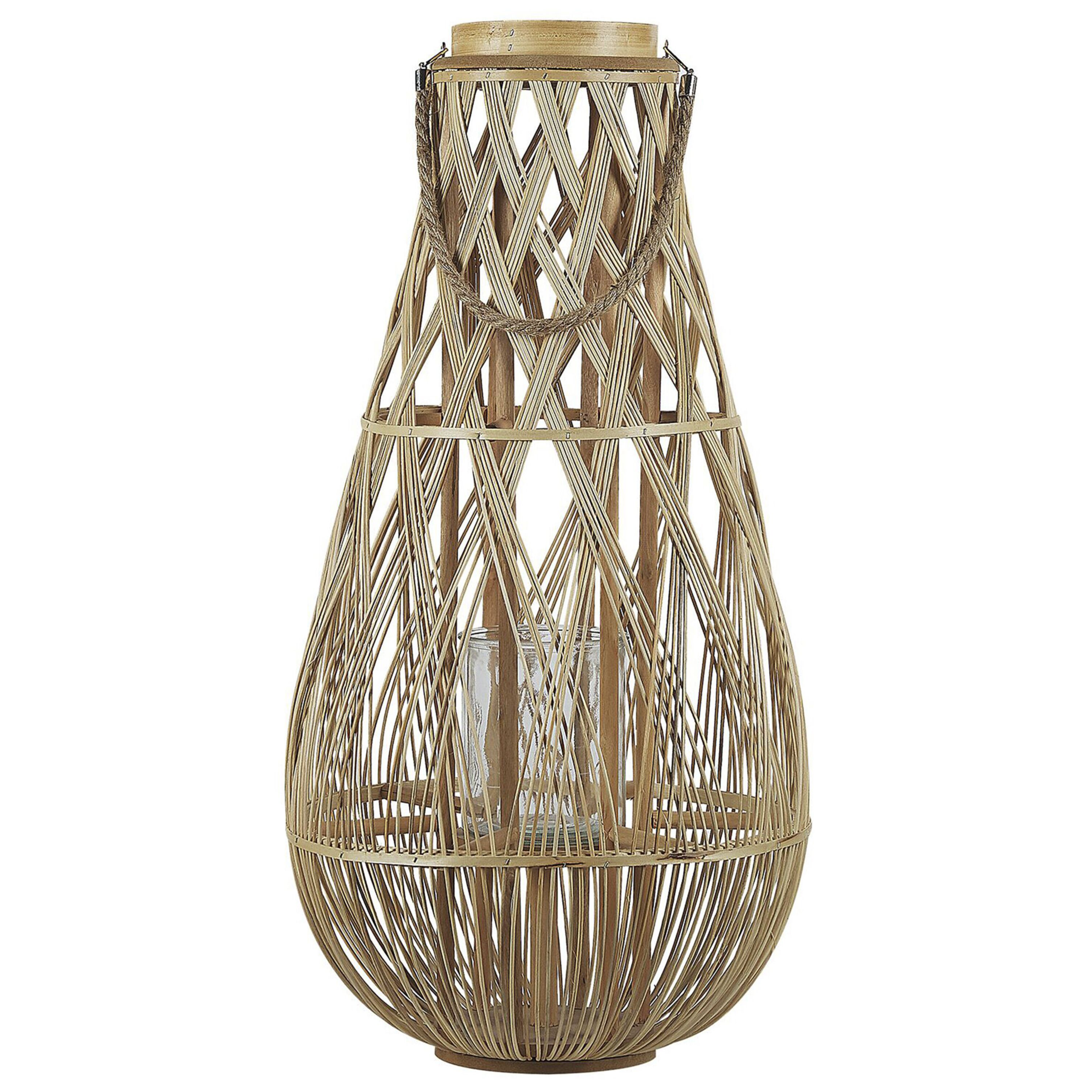 Lantaarn licht hout 77 cm TONGA