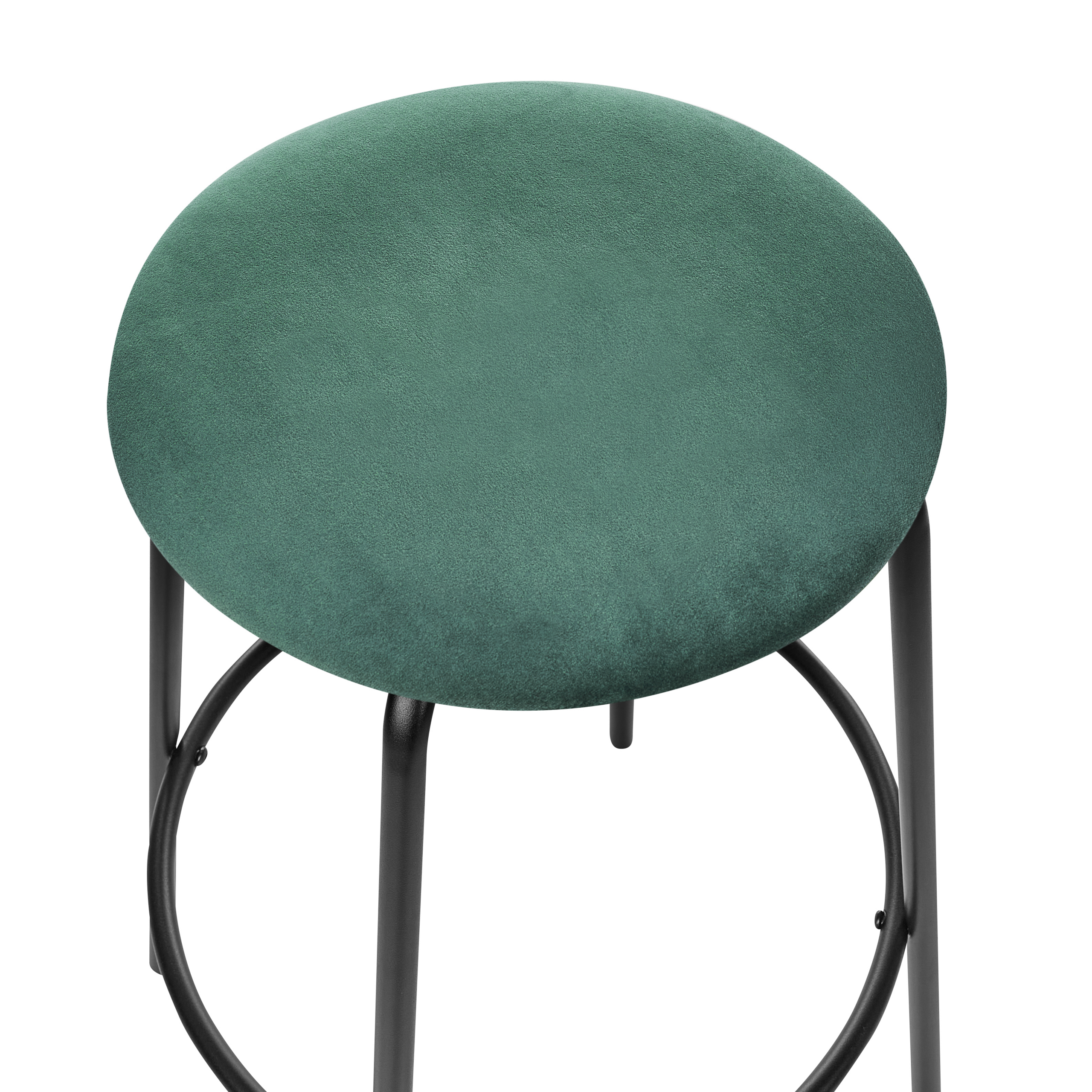 Set of 2 bar chairs MORTON Velvet Emerald Green [6]