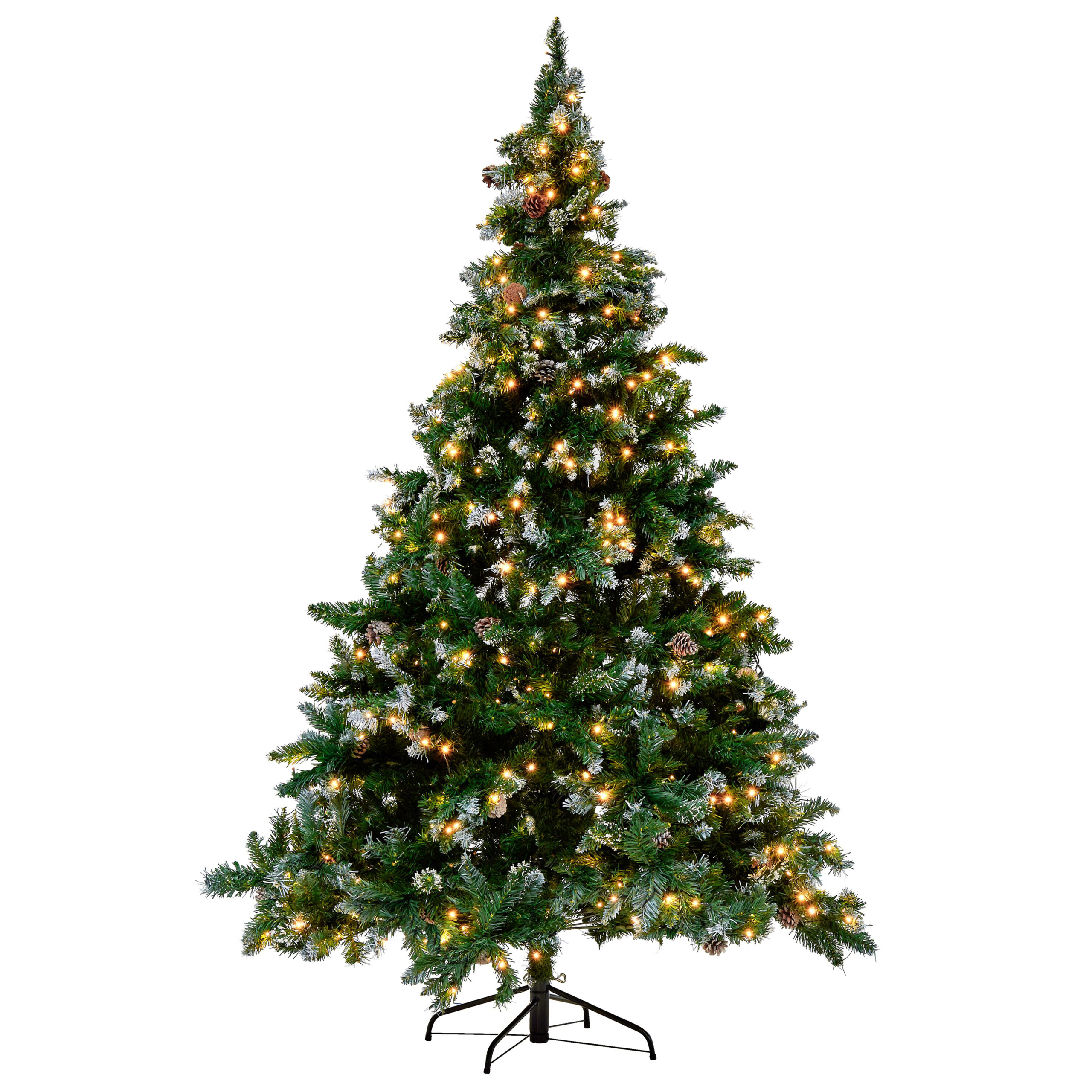 Kerstboom met verlichting 180 cm Donkergroen PALOMAR