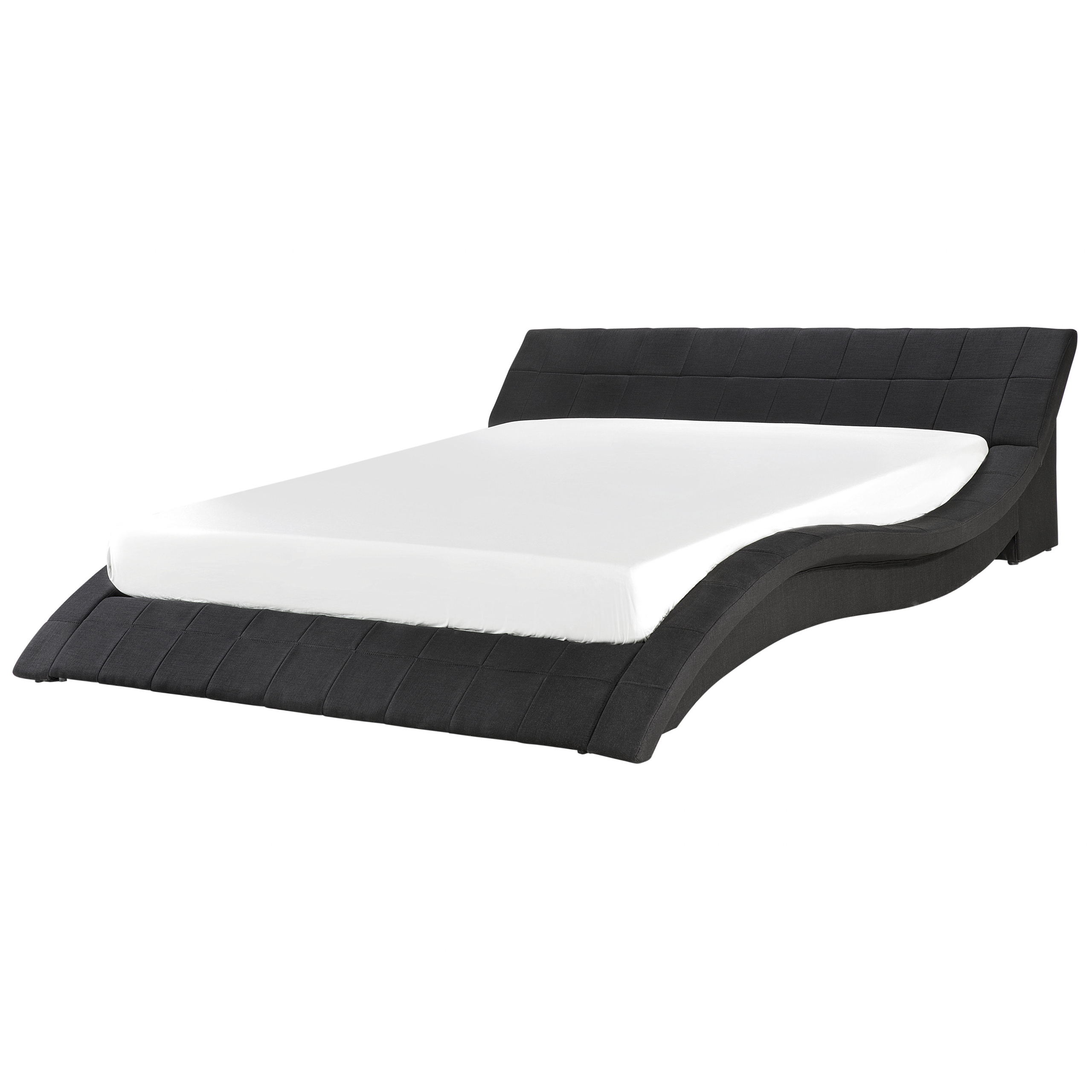 Bed stof zwart 180 x 200 cm VICHY